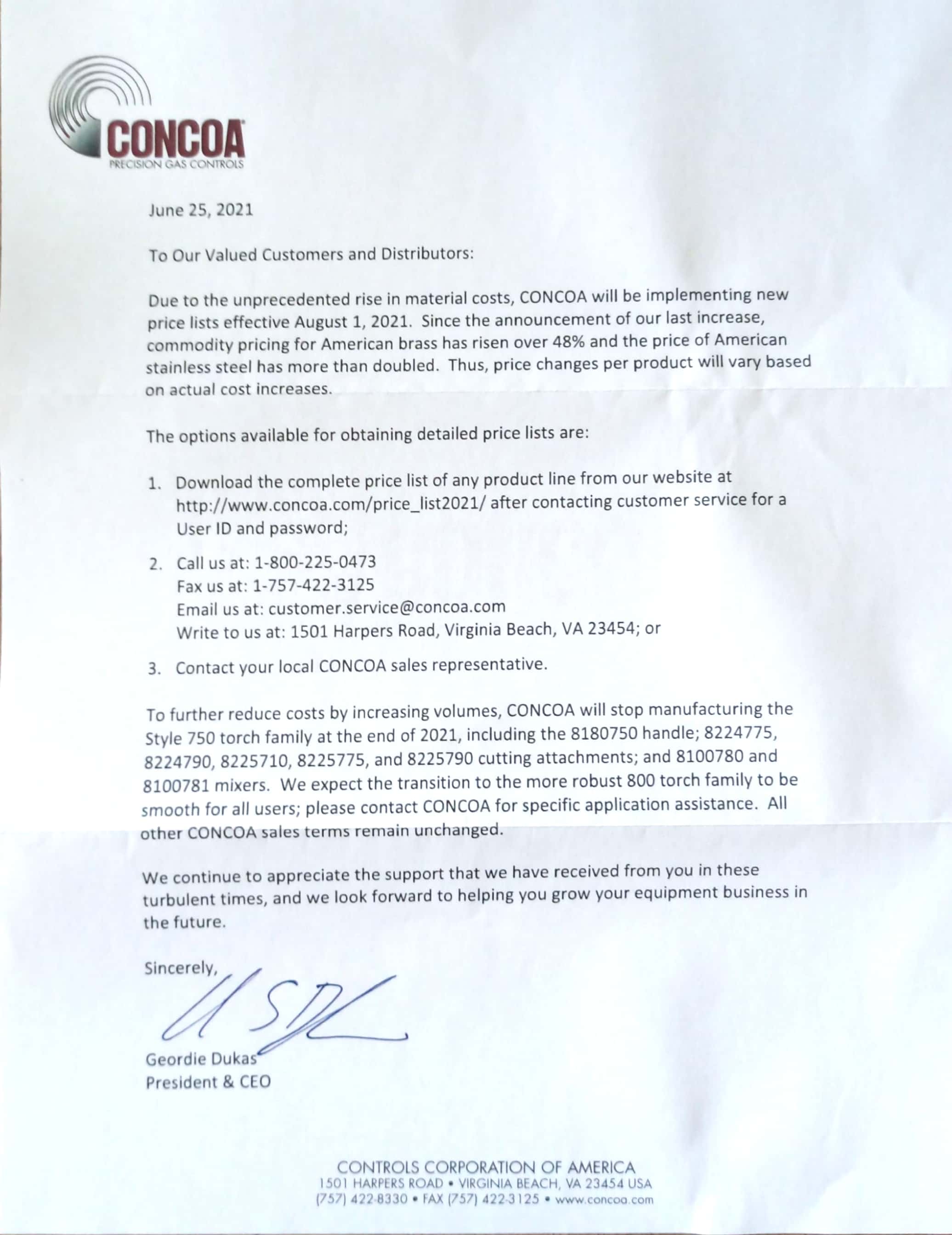 202181CONCOAؚO(sh)ͮa(chn)Ʒr{(dio)֪ͨ