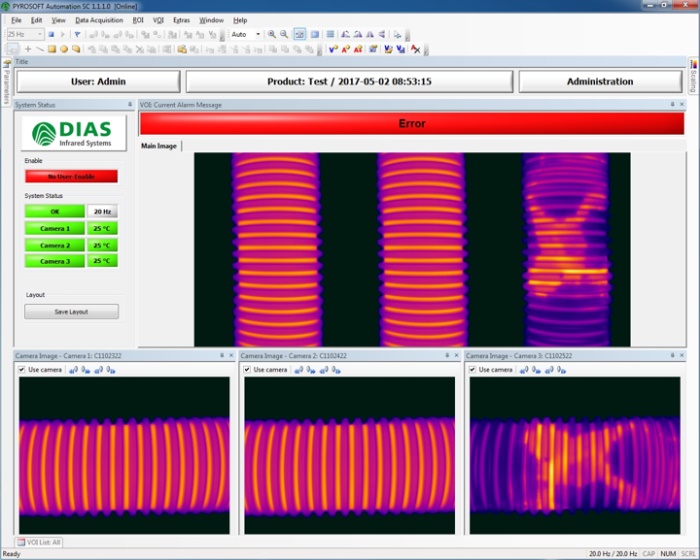 通風軟管PYROVIEW熱像圖