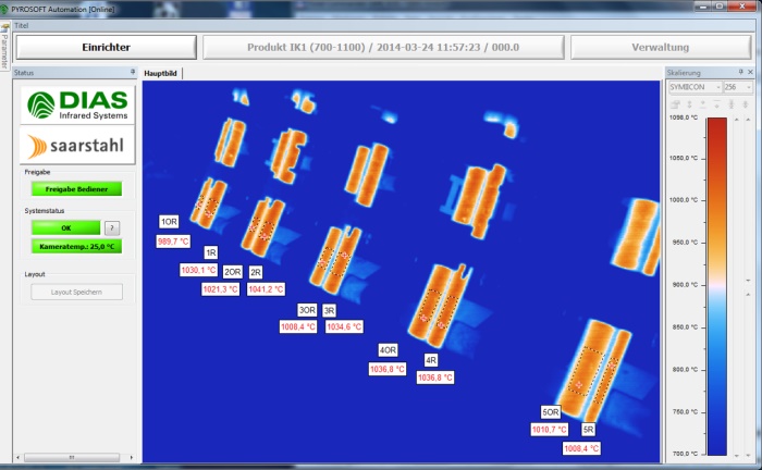 連鑄過程自動控制紅外熱像系統